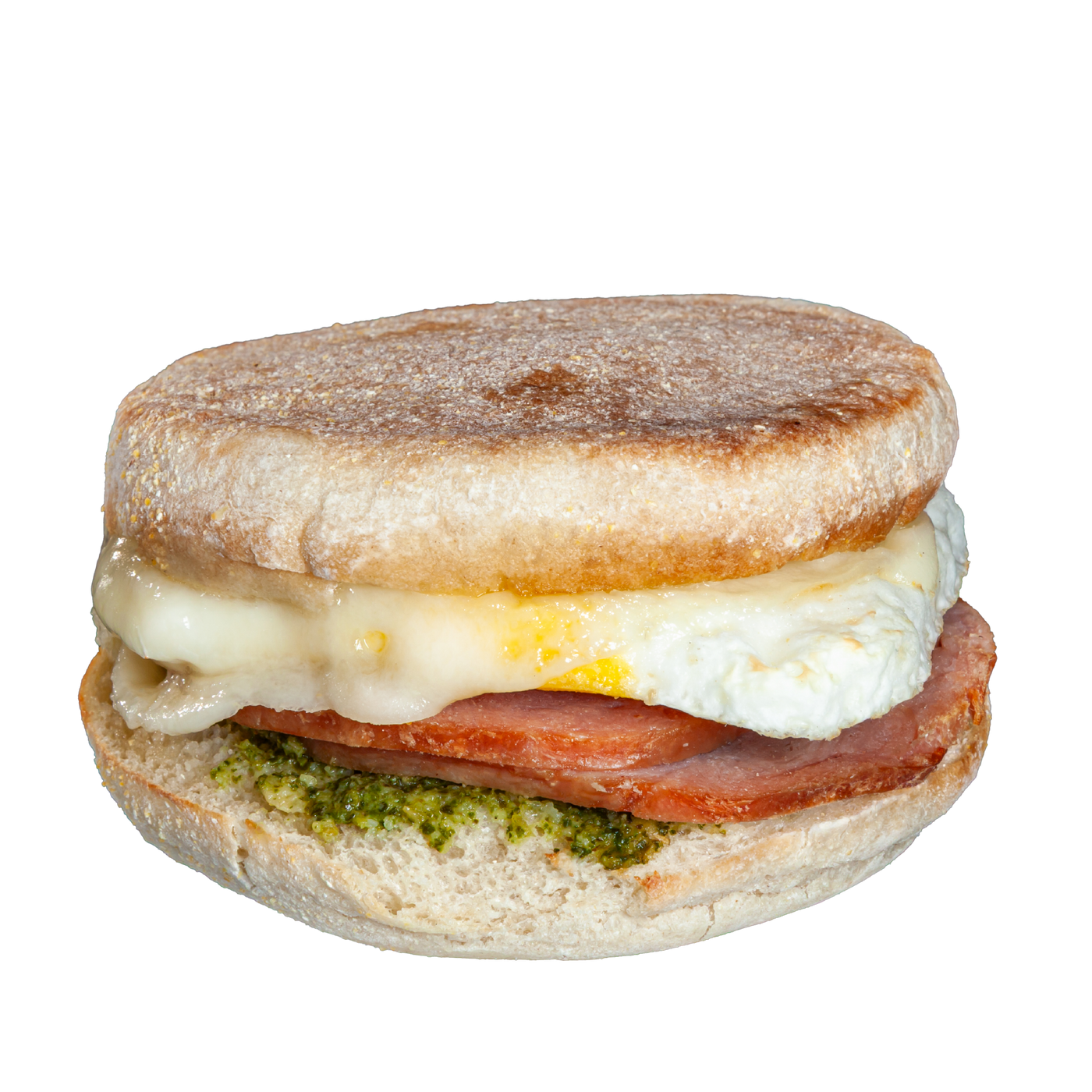 Canadian Bacon, Gouda & Pesto