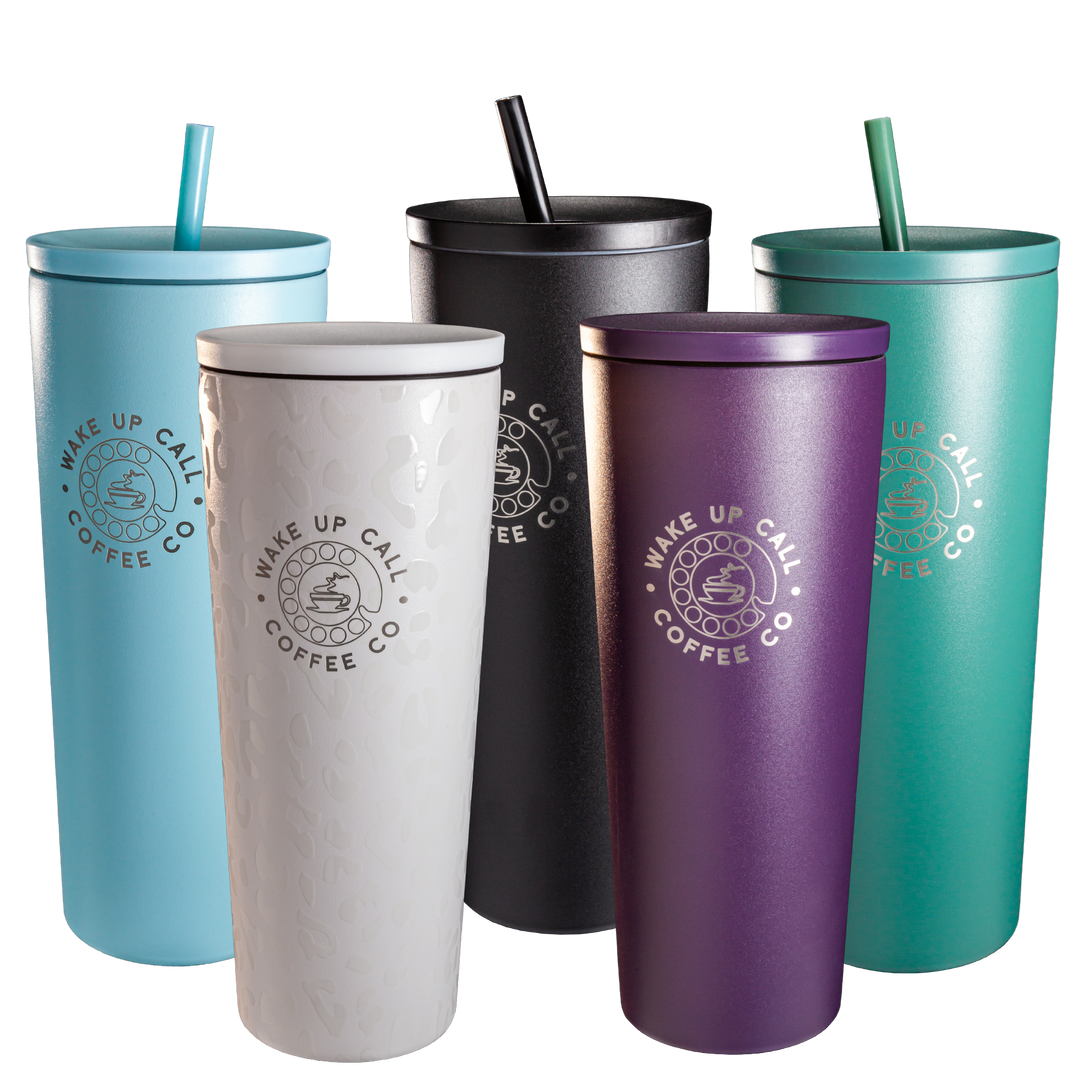 Stainless Steel WUCCo Tumbler – Wake Up Call Coffee